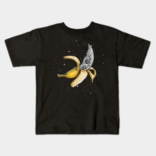 Moon Banana Kids T-Shirt